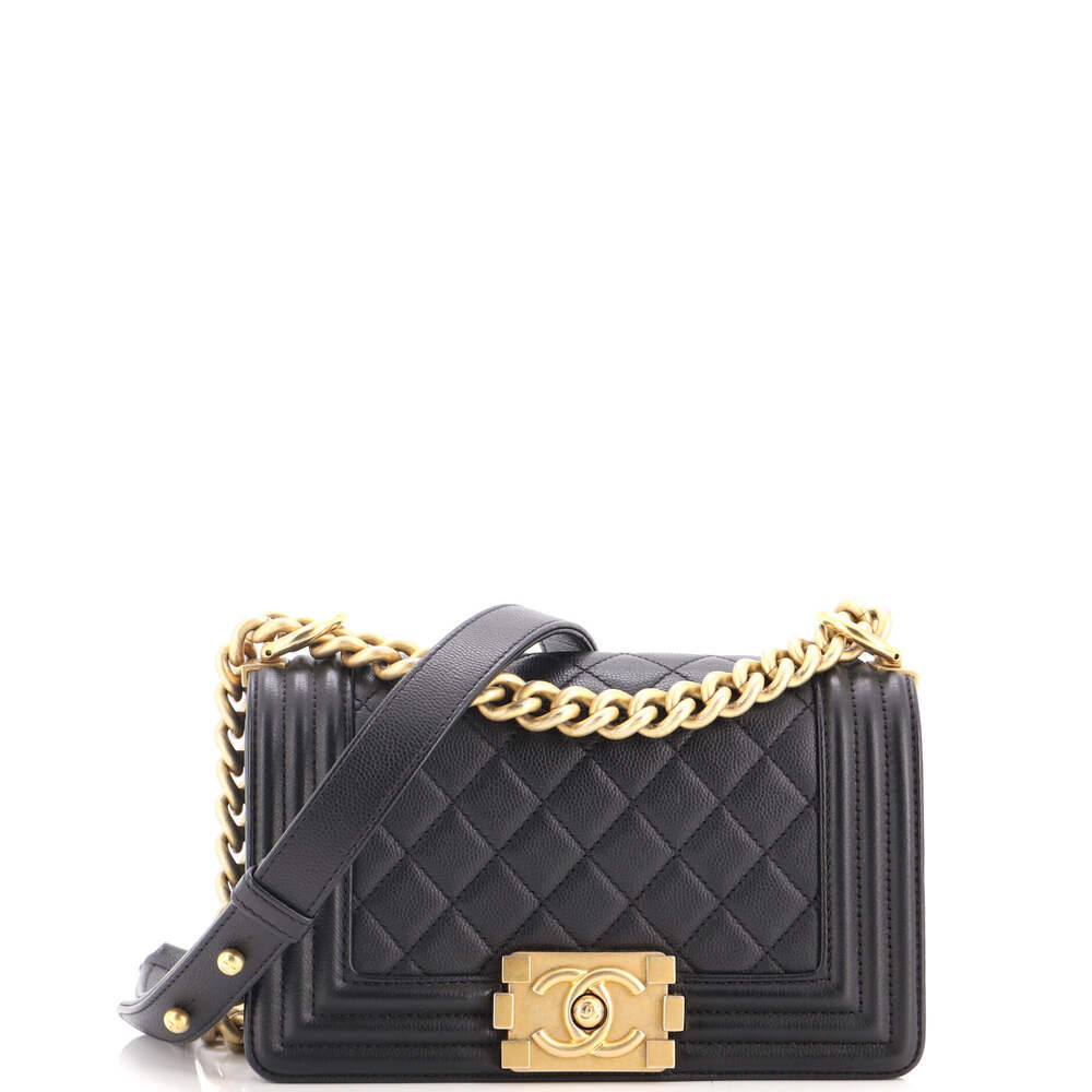Chanel Small Boy Flap Bag Quilted Caviar